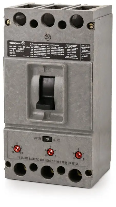 Save Now Eaton / Westinghouse HKA3070 - 70A 3 Pole Molded Case Circuit Breaker