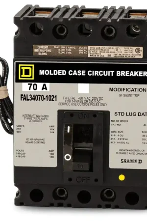 Limited Time Schneider Electric FAL34070-1021 - 70A 3 Pole Molded Case Circuit Breaker