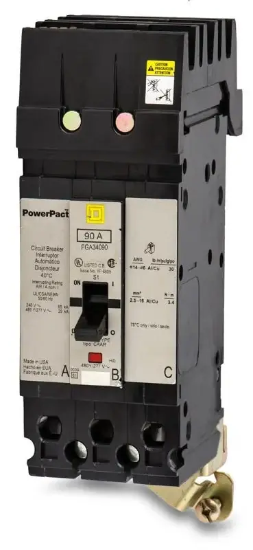 Square D FGA34090 - 90A 3 Pole Molded Case Circuit Breaker In Demand
