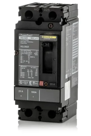 Save Now Schneider Electric / Square D HGL26025 - 25A 2 Pole Molded Case Circuit Breaker