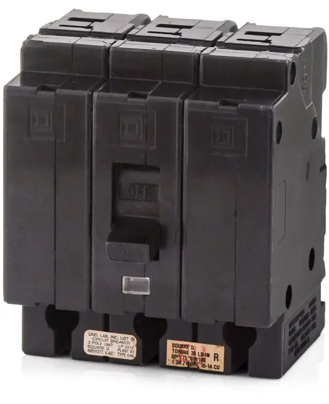 Final Sale Square D EH34025 - 25A 3 Pole Molded Case Circuit Breaker