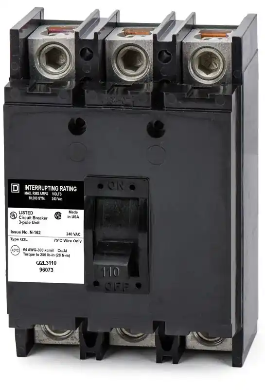 Square D Q2L3110 - 110A 3 Pole Molded Case Circuit Breaker Today Only