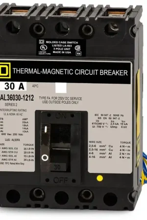 Trusted Brand Square D FAL36030-1212 - 30A 3 Pole Molded Case Circuit Breaker
