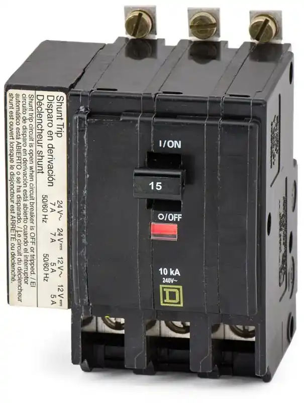 Next Day Delivery Square D QOB3151021 - 15A 3 Pole Miniature Circuit Breaker