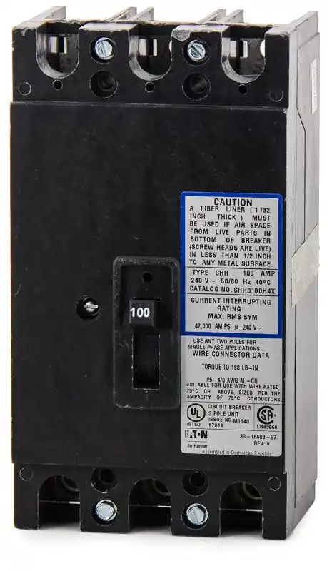 Limited Time Eaton / Cutler-Hammer CHH3100H4X - 100A 3 Pole Molded Case Circuit Breaker