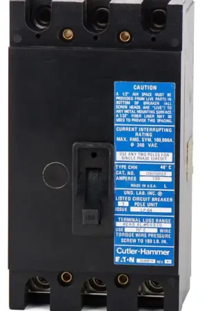 Price Drop Eaton / Cutler-Hammer CHH3150H2 - 150A 3 Pole Molded Case Circuit Breaker