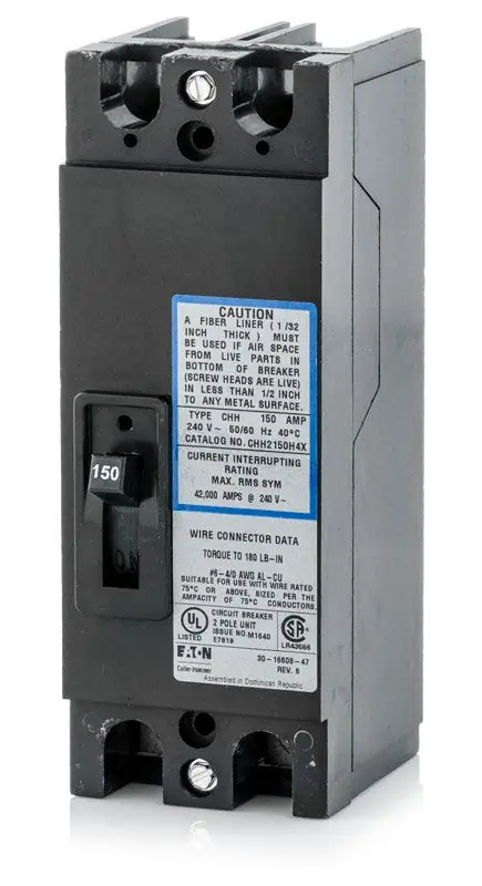 Place Order Eaton / Cutler-Hammer CHH2150H4X - 150A 2 Pole Molded Case Circuit Breaker