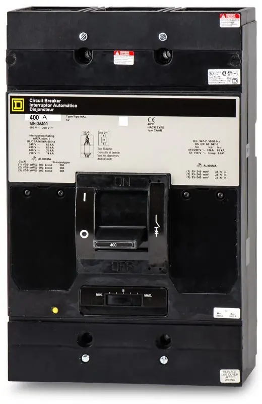 Square D MHL36400 - 400A 3 Pole Molded Case Circuit Breaker Buy Online