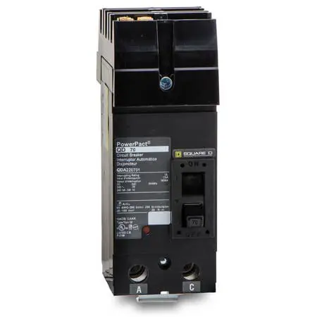 Square D QDA220701 - 70A 2 Pole Molded Case Circuit Breaker High Quality