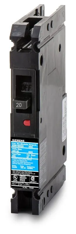Siemens ED61B050 - 50A 1 Pole Molded Case Circuit Breaker Place Order