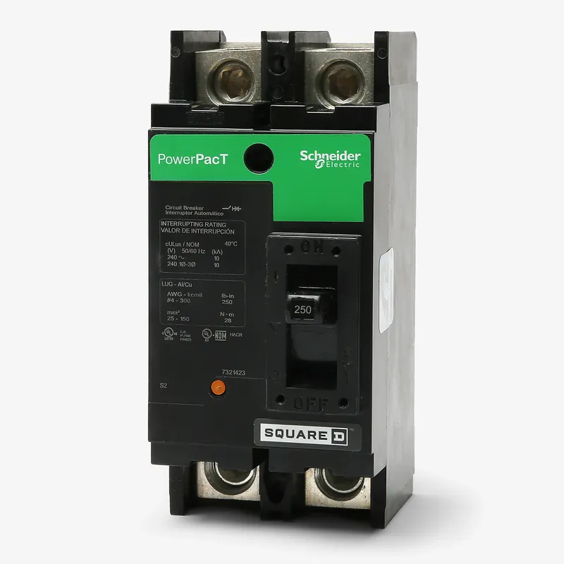 Fast Shipping Square D QDL22250 - 250A 2 Pole Molded Case Circuit Breaker