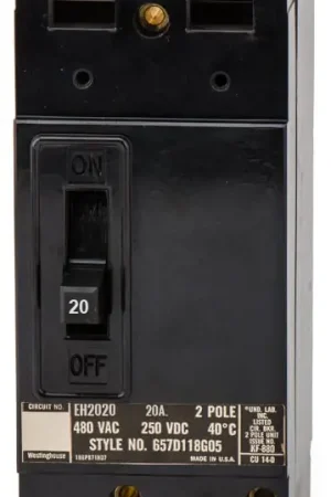 Grab Now Eaton / Cutler-Hammer EH2020 - 20A 2 Pole Molded Case Circuit Breaker