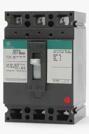 ABB / General Electric TED134045WL - 45A 3 Pole Molded Case Circuit Breaker Clearance