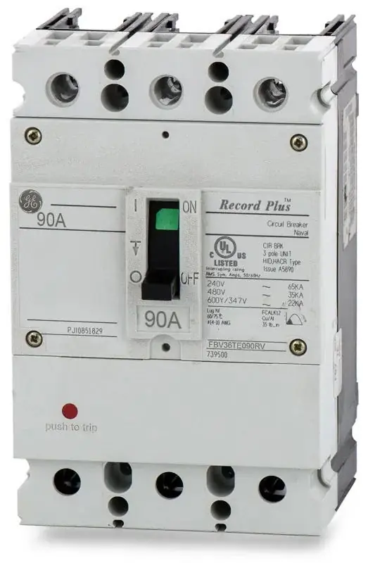 ABB / General Electric FBV36TE090RV - 90A 3 Pole Molded Case Circuit Breaker Genuine