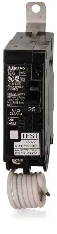 Price Drop Siemens BF125A - 25A GFCI Molded Case Circuit Breaker