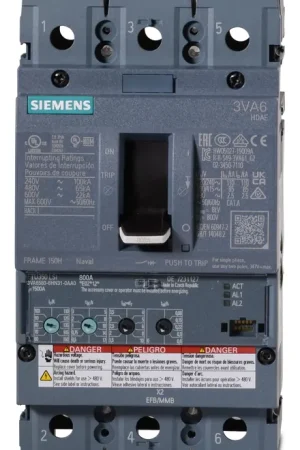 Holiday Sale Siemens 3VA6580-6HN32-0AA0 - 800A 3 Pole Molded Case Circuit Breaker