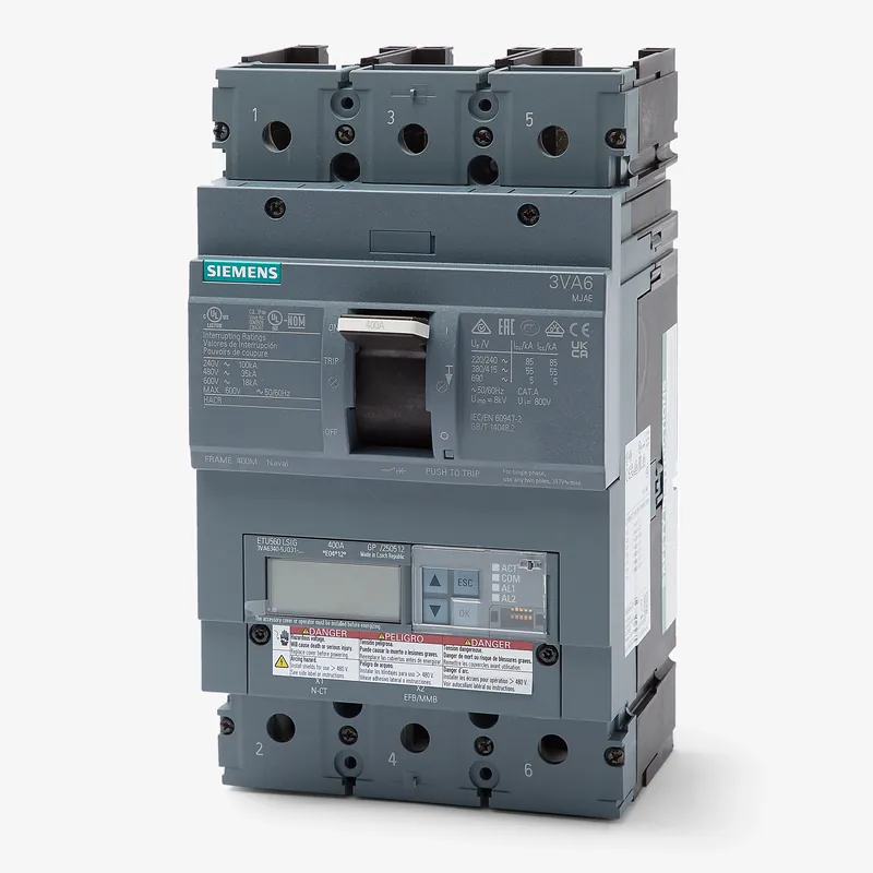 Siemens 3VA6340-5JQ31-0AA0 - 400A 3 Pole Molded Case Circuit Breaker Best Price