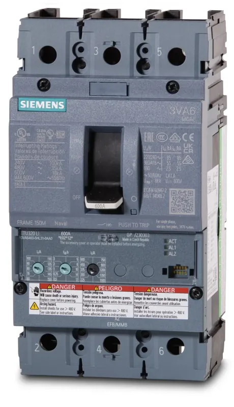 Siemens 3VA6460-5HL31-0AA0 - 600A 3 Pole Molded Case Circuit Breaker Final Sale
