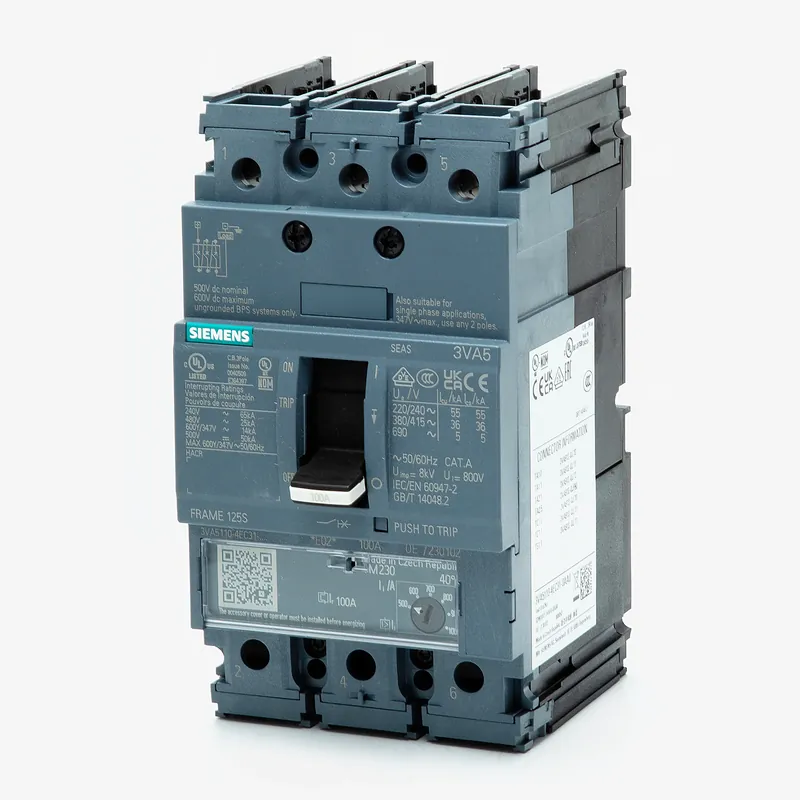 Siemens 3VA5110-4EC31-0AA0 - 100A 3 Pole Molded Case Circuit Breaker New Release