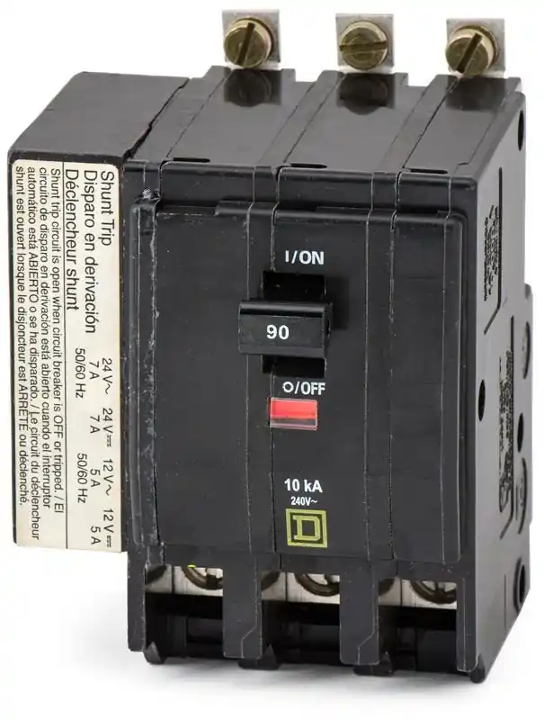 Fast Shipping Square D QOB390-1021 - 90A 3 Pole Miniature Circuit Breaker