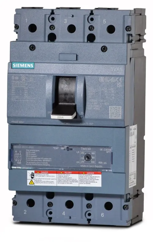 Super Sale Siemens 3VA5322-5EC31-0AA0 - 225A 3 Pole Molded Case Circuit Breaker