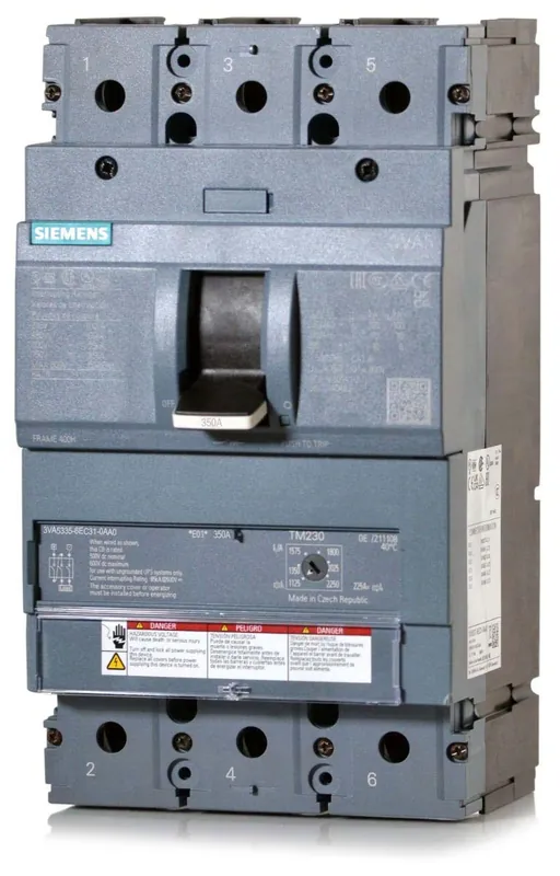 Siemens 3VA5335-6EC31-0AA0 - 350A 3 Pole Molded Case Circuit Breaker Don't Miss Out