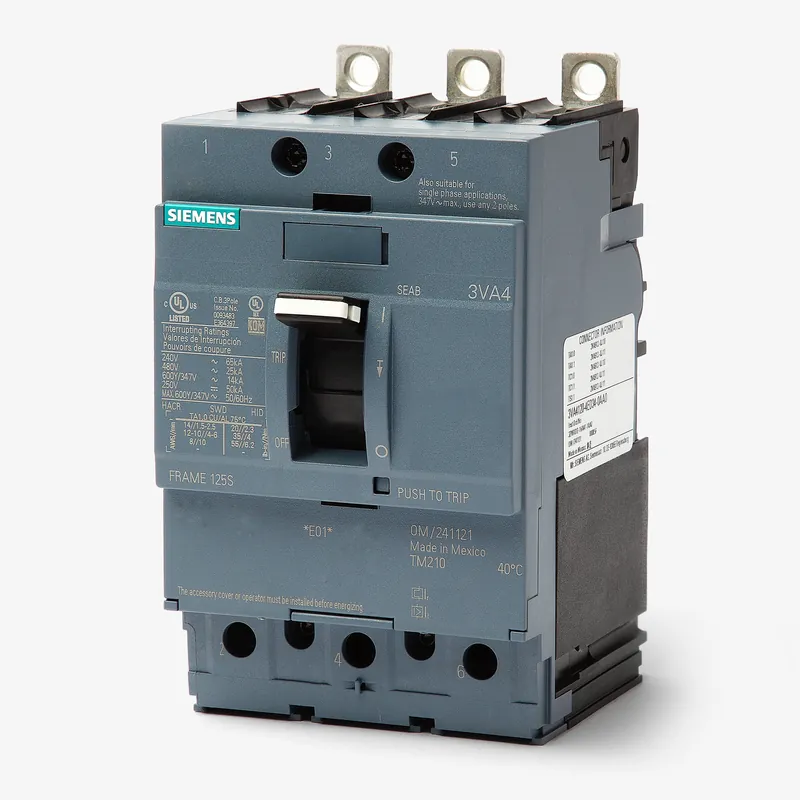 Siemens 3VA4190-4ED34-0AA0 - 90A 3 Pole Molded Case Circuit Breaker Seasonal Sale
