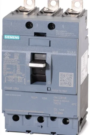 Brand New Siemens 3VA4112-5ED34-0AA0 - 125A 3 Pole Molded Case Circuit Breaker