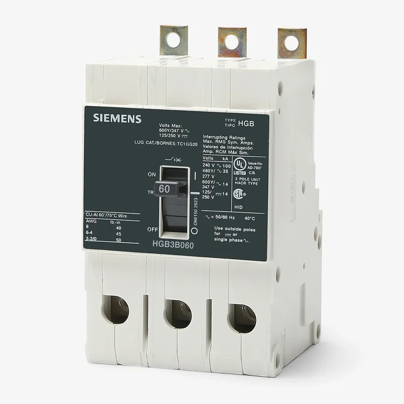 Siemens HGB3B060B - 60A 3 Pole Molded Case Circuit Breaker Discount
