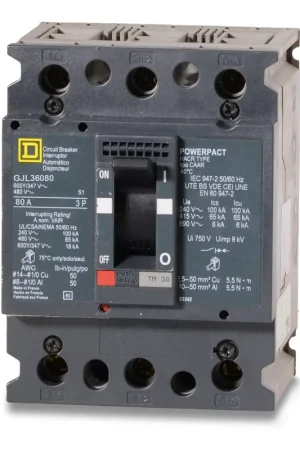 Affordable Schneider Electric GJL36080 - 80A 3 Pole Molded Case Circuit Breaker