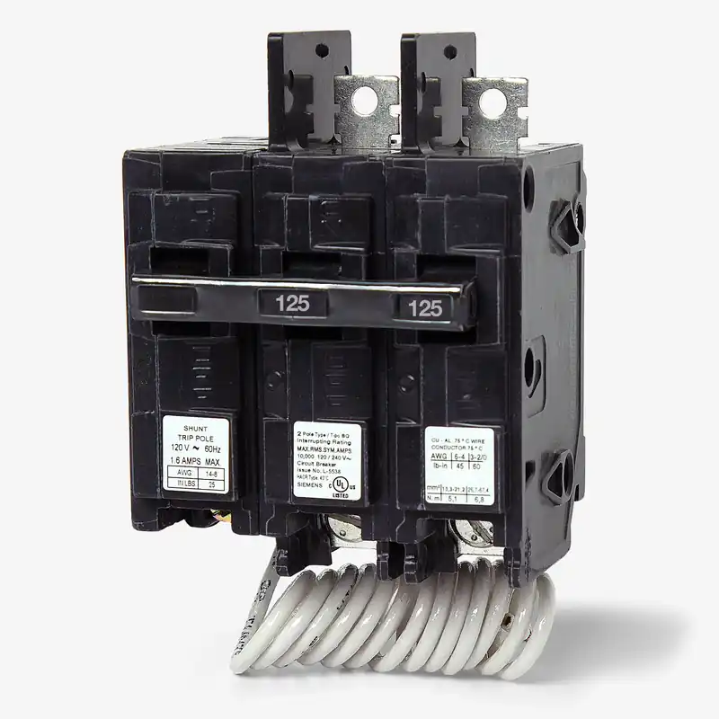 Siemens BQ2B12500S01 - 125A 2 Pole Molded Case Circuit Breaker Popular
