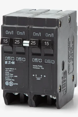 Luxury Eaton / Cutler-Hammer BQC2252115 - 15/25/15A Quadplex Miniature Circuit Breaker