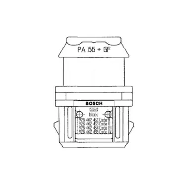 1928402452 Bosch Connector, Jetronic Clutch, 3-Pin, Code 1, Black Express Delivery