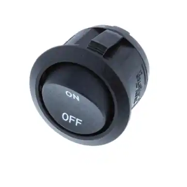In Demand RA1-1A-DC-2-B-2 Switch Components - SPST On-Off Round Rocker Switch