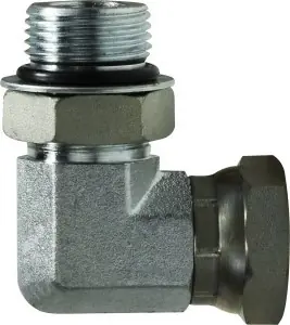 Midland Metal 6901NWO106 90 deg Swivel Adapter Elbow, 7/8 in Male ORB x 3/8 in FNPSM, Steel New Arrival