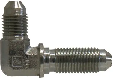Weekend Sale Midland Metal 27014 Bulkhead 90 deg Union Elbow, 1/4 in 37 deg JIC Flared x 1/4 in 37 deg JIC Flared, Steel