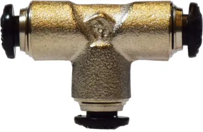 Free Returns Midland Metal 20611N Union Tee, 6 mm Push-In x 6 mm Push-In x 6 mm Push-In, Brass, Nickel-Plated