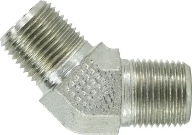 Midland Metal 550144 45 deg Elbow, 1/4 in Male Pipe x 1/4 in Male Pipe, Steel Get Yours