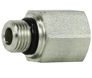 Midland Metal 6405O1616 Straight Adapter, 1-5/16 in Male ORB x 1 in FNPT, Steel Luxury