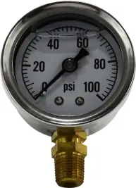 Midland Metal 80606 Pneumatic Pressure Gauge, 1-1/2 in Dial, 0 to 200 psi Measuring Range, +/-1.5 % Accuracy Hot Picks