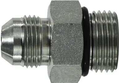 Midland Metal 640068 Straight Connector, 3/8 in 37 deg JIC Male Flared x 1/2 in Male ORB, Steel Hot Picks