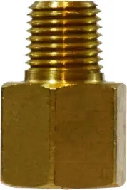 Midland Metal 10439 Adapter, 5/8 in Female SAE 45 deg Flared x 1/2 in MNPTF, Brass Time-Limited