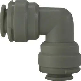 Midland Metal 20154P 90 deg Union Elbow, 1/2 in Push-In Tube x 1/2 in Push-In Tube, Plastic Must Have