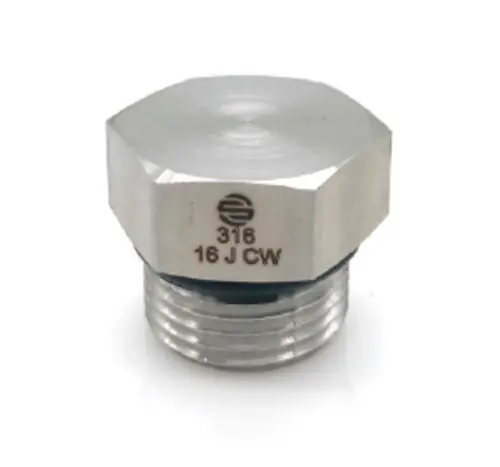 Stainless Adapters SS6408-12 Hex Head Plug, 3/4 in Male SAE ORB, Stainless Steel Hassle-Free Returns