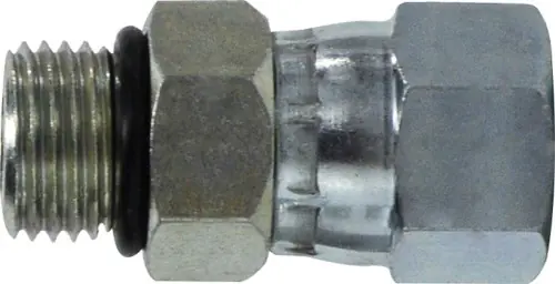 Discount Midland Metal 6402O86 Swivel Adapter, 1/2 in Male ORB x 3/8 in 37 deg JIC, Steel