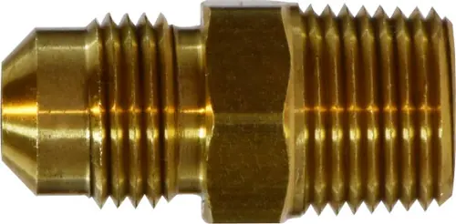 Top Rated Midland Metal 10264SS Adapter, 3/8 in Male SAE 45 deg Flared x 3/8 in MNPTF, Stainless Steel