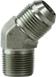 Place Order Midland Metal 25031212 45 deg Straight Elbow, 3/4 in 37 deg JIC Male Flared x 3/4 in MPT, Steel