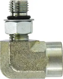 Midland Metal 6805NWO44 90 deg Elbow, 7/16 in Male ORB x 1/4 in FIP, Steel Grab Now