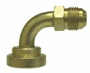 Midland Metal 18041616 90 deg Adapter Elbow, 1 in MJIC x 1 in Code 62 Flanged, Steel Free Returns