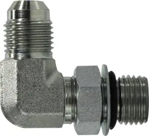 Midland Metal 6801NWO46 90 deg Elbow, 1/4 in 37 deg JIC Male Flared x 3/8 in Male ORB, Steel Place Order